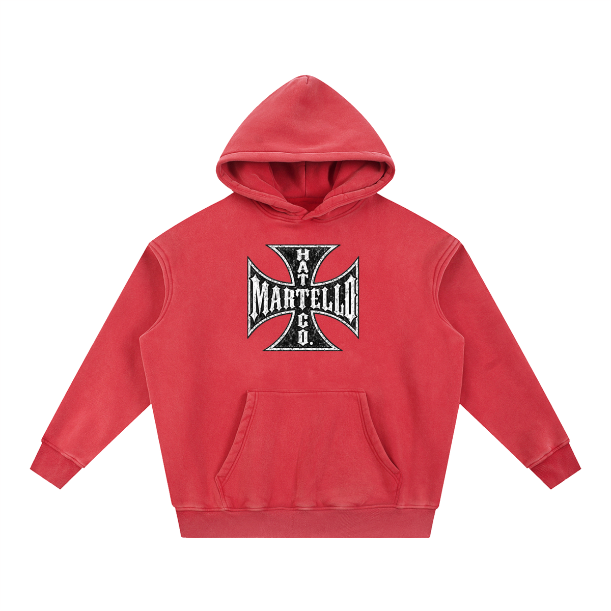 Martello Cross Fleece Oversize Hoodie