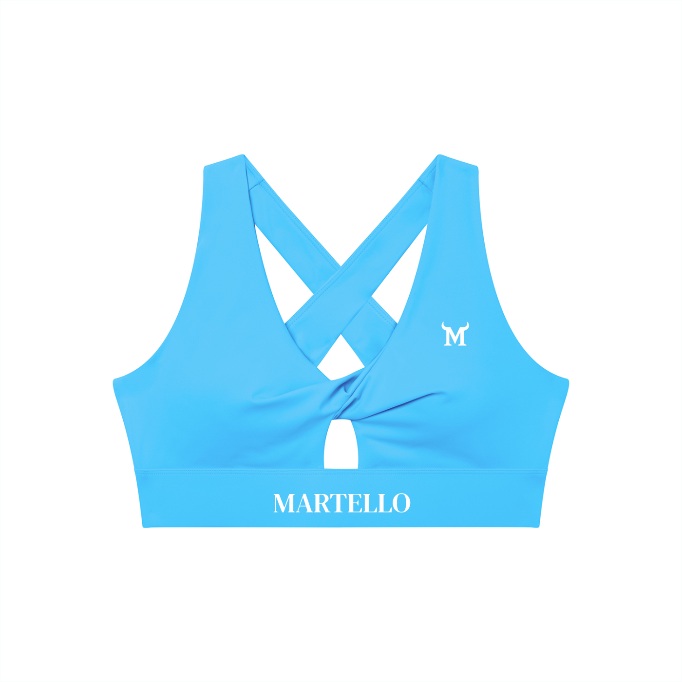 Martello Women's Twist Front V-Neck Sports Bra