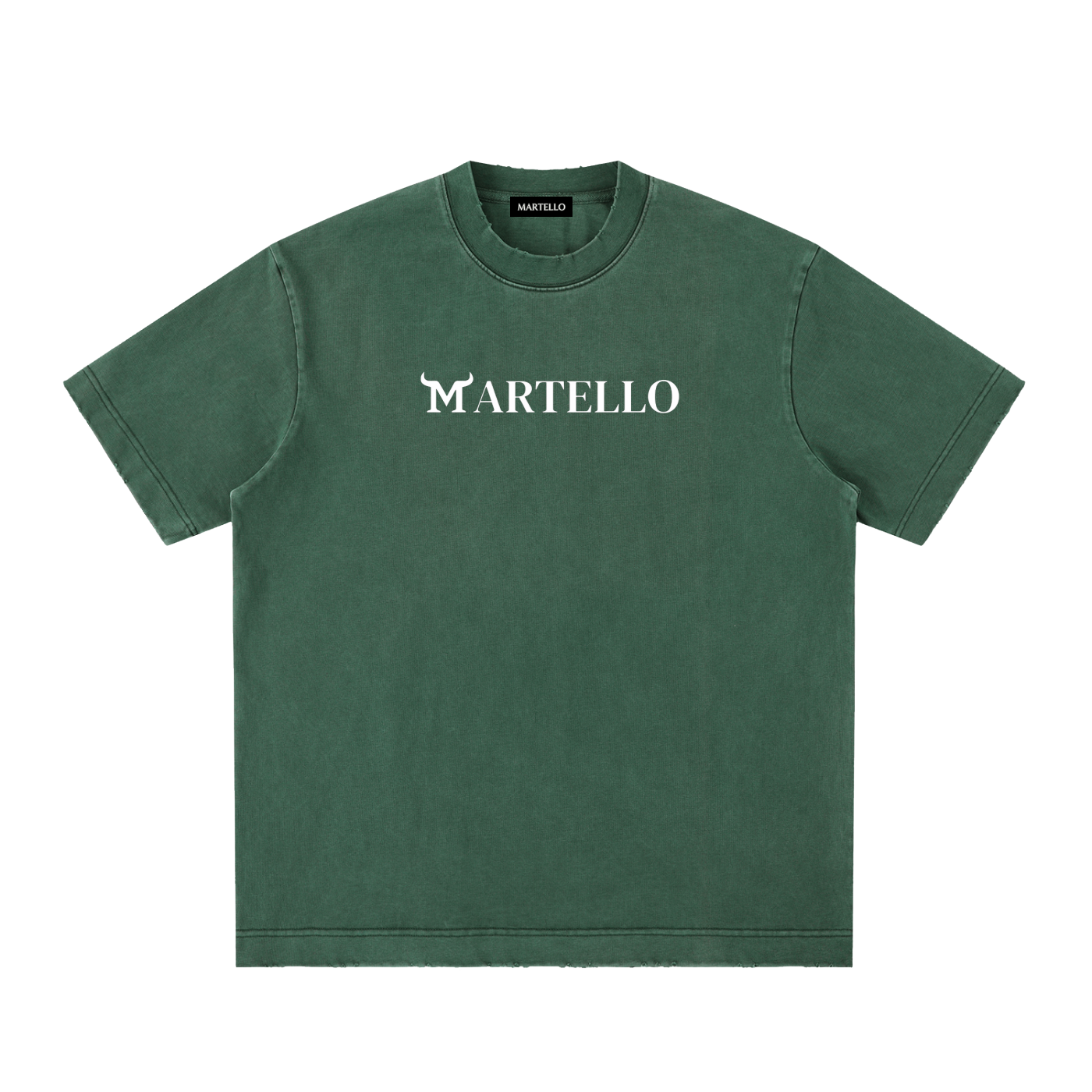 Martello Heavyweight Vintage Washed Frayed T-Shirt