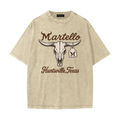 Martello Bull Skull Heavyweight Snow Washed T-Shirt