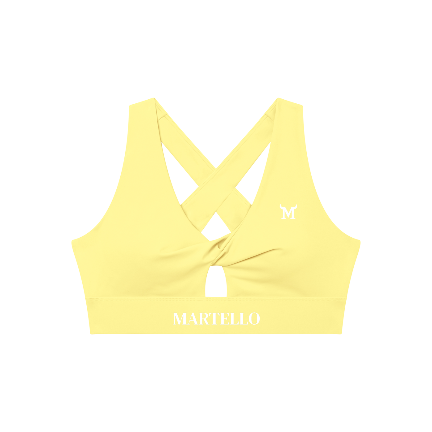Martello Women's Twist Front V-Neck Sports Bra