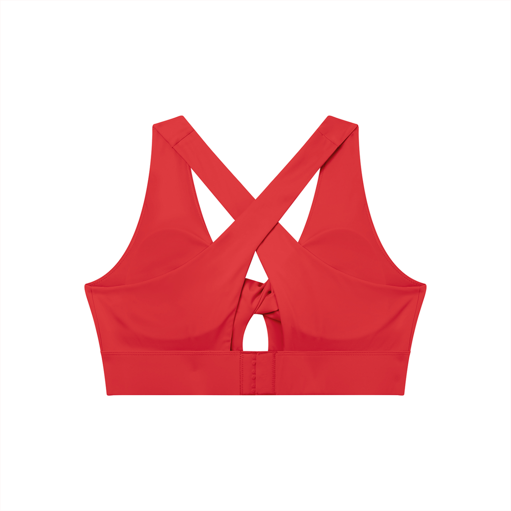 Martello Women's Twist Front V-Neck Sports Bra