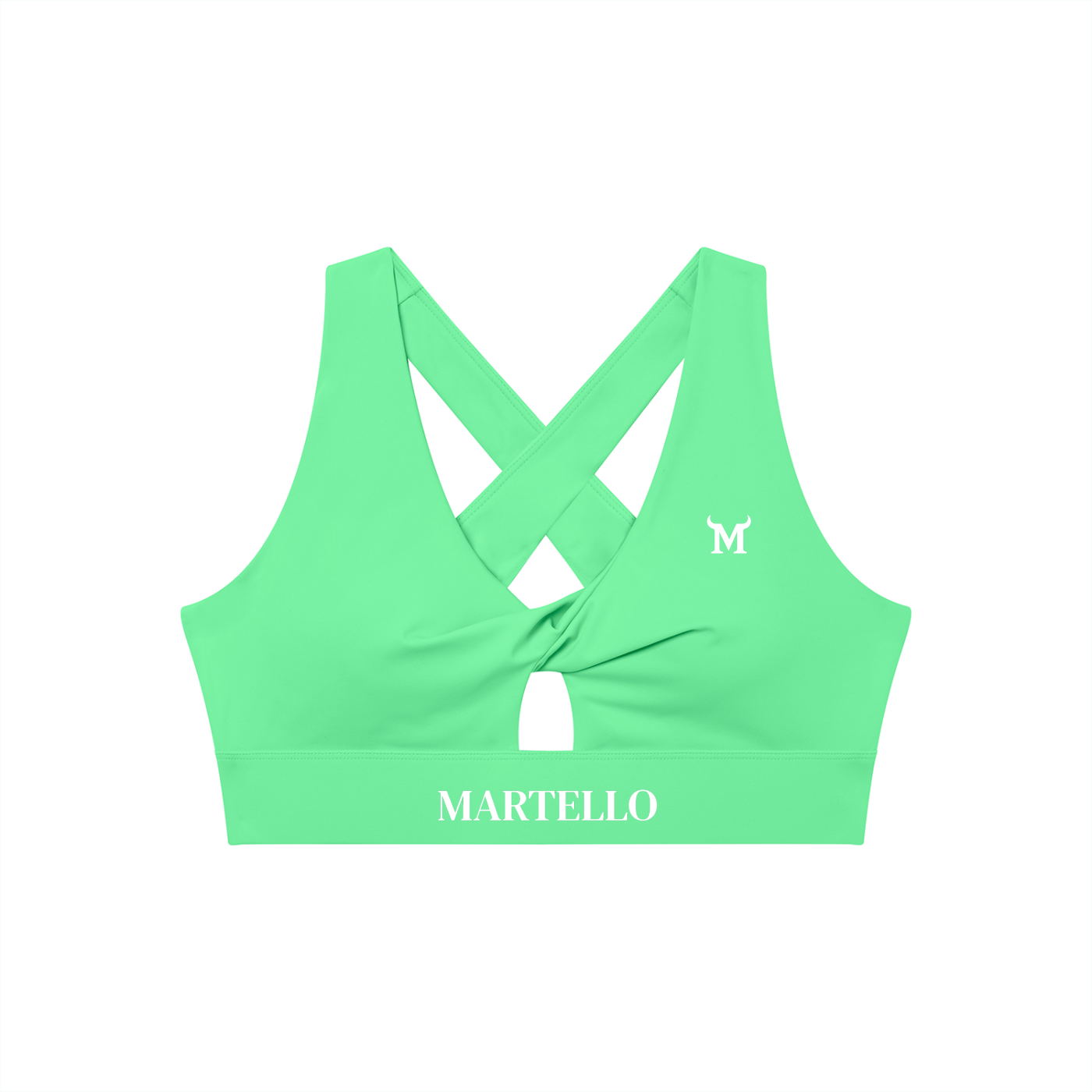 Martello Women's Twist Front V-Neck Sports Bra