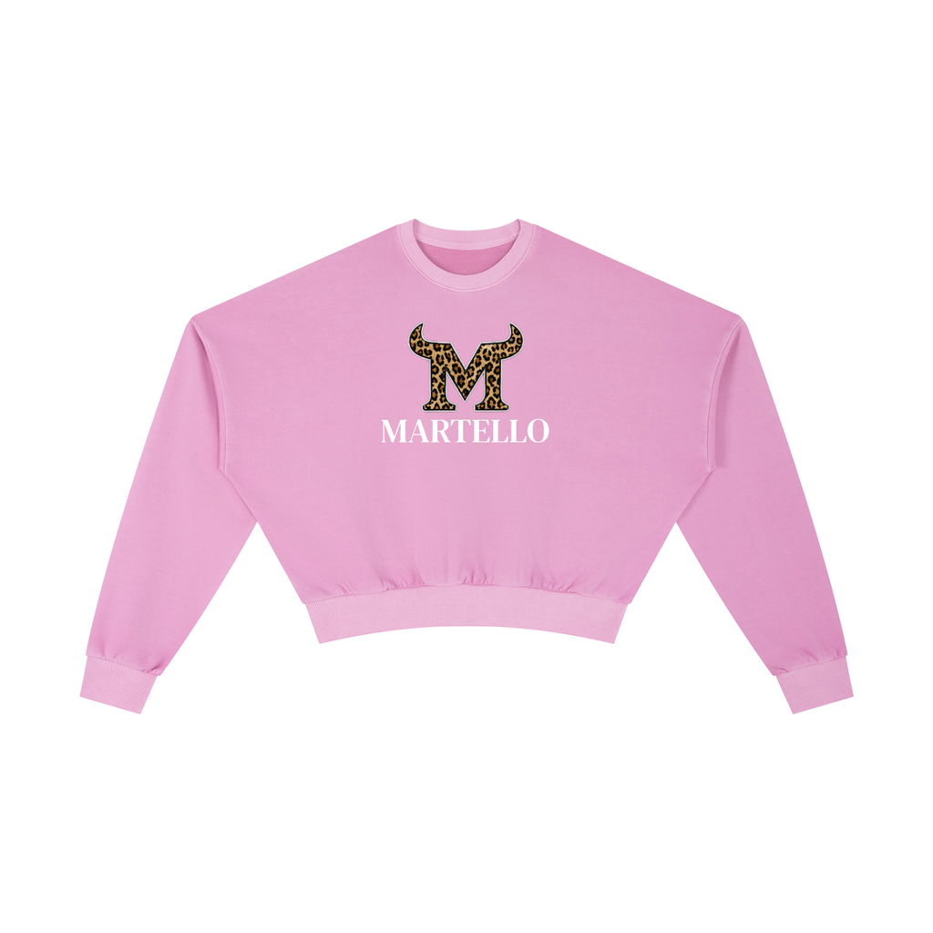 Martello Cheetah Cropped Sweatshirt