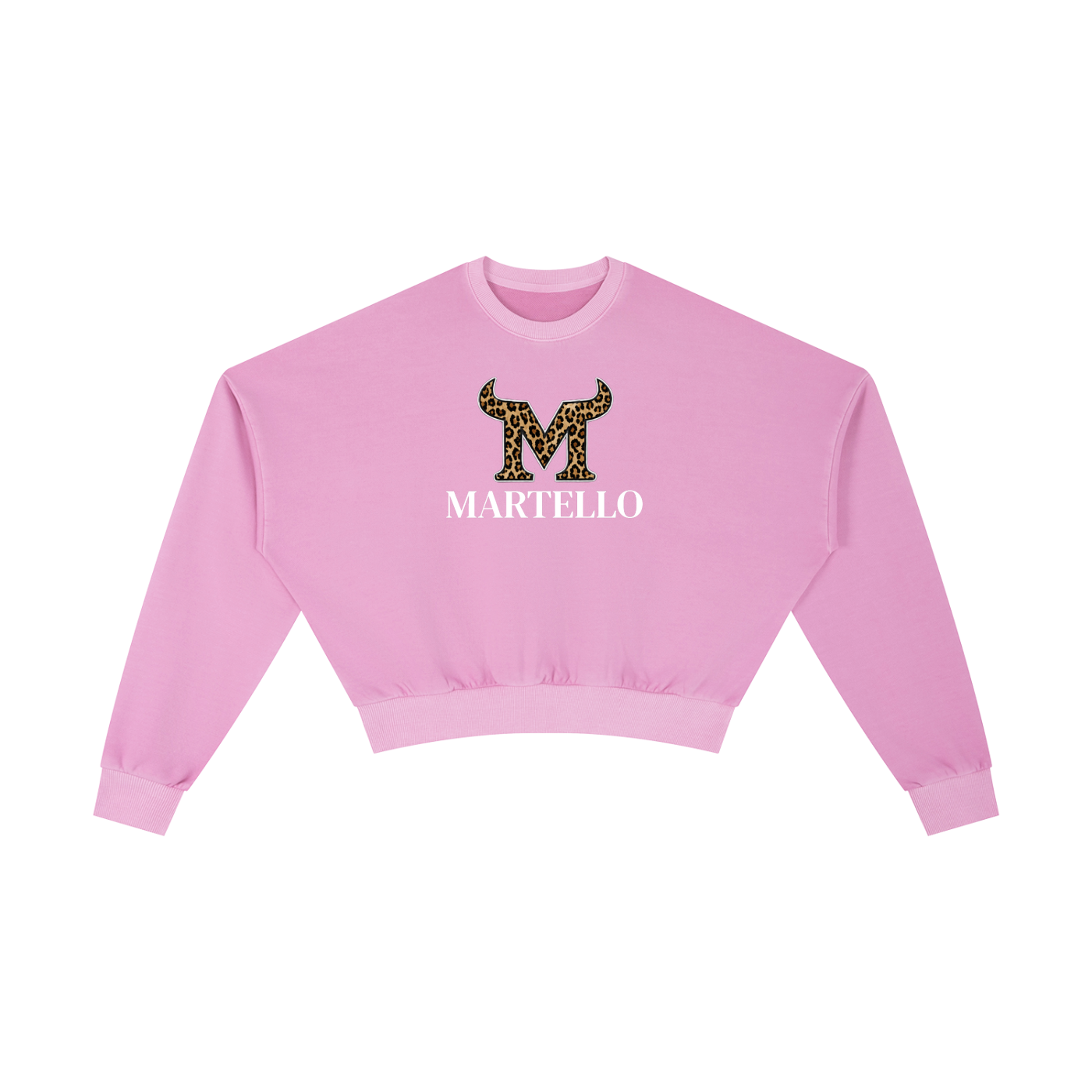 Martello Cheetah Cropped Sweatshirt