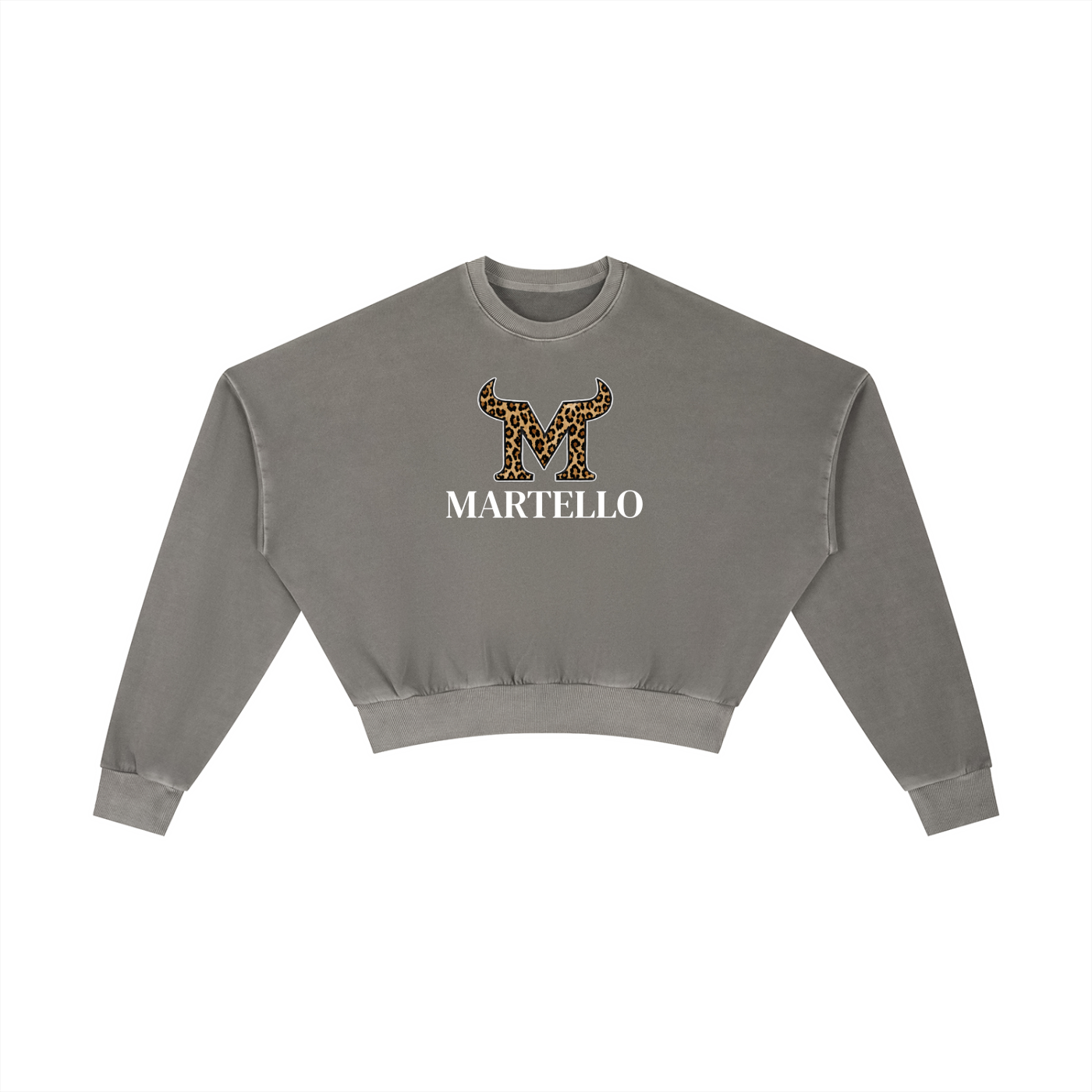 Martello Cheetah Cropped Sweatshirt