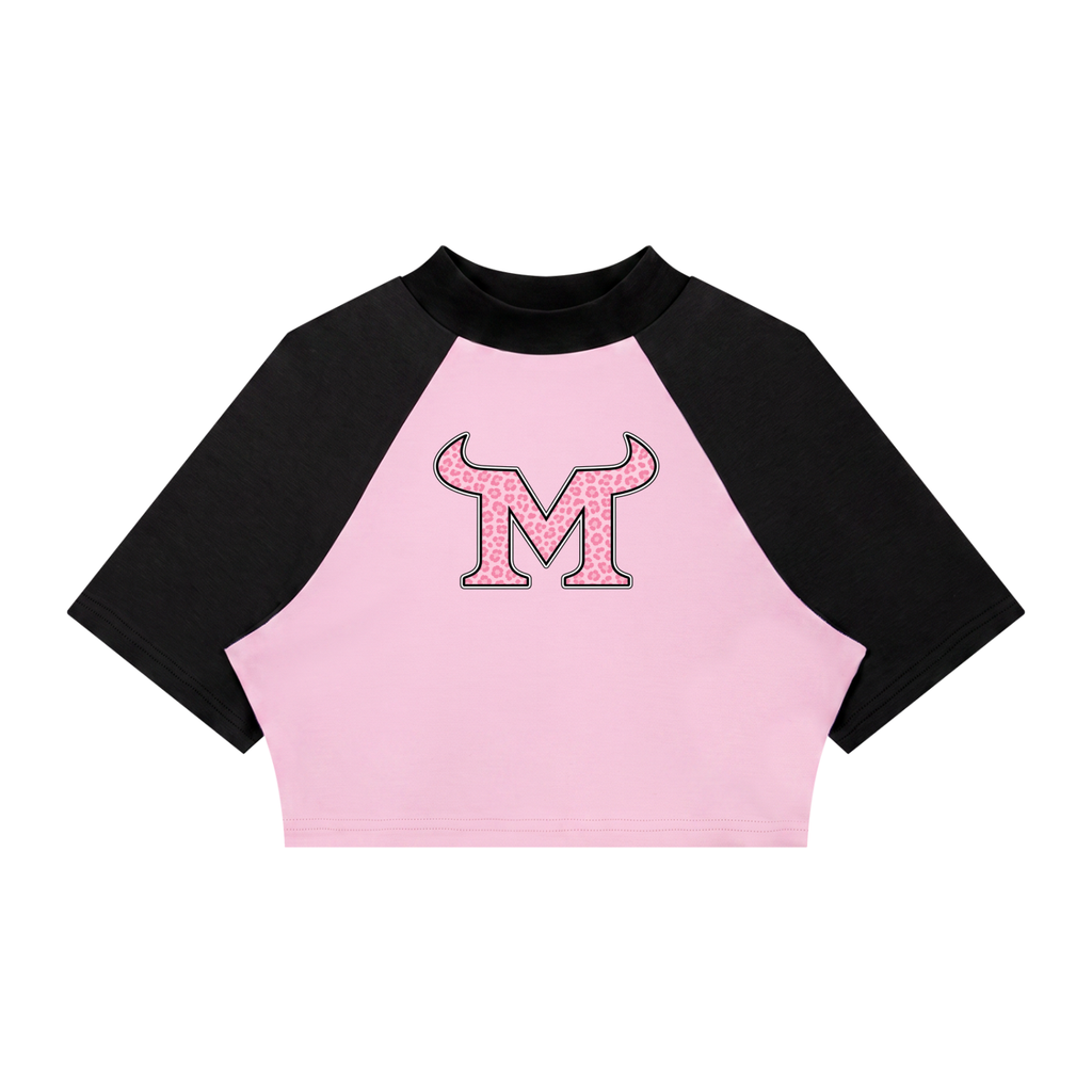 Martello Pink Cheetah Women’s Crop T-Shirt