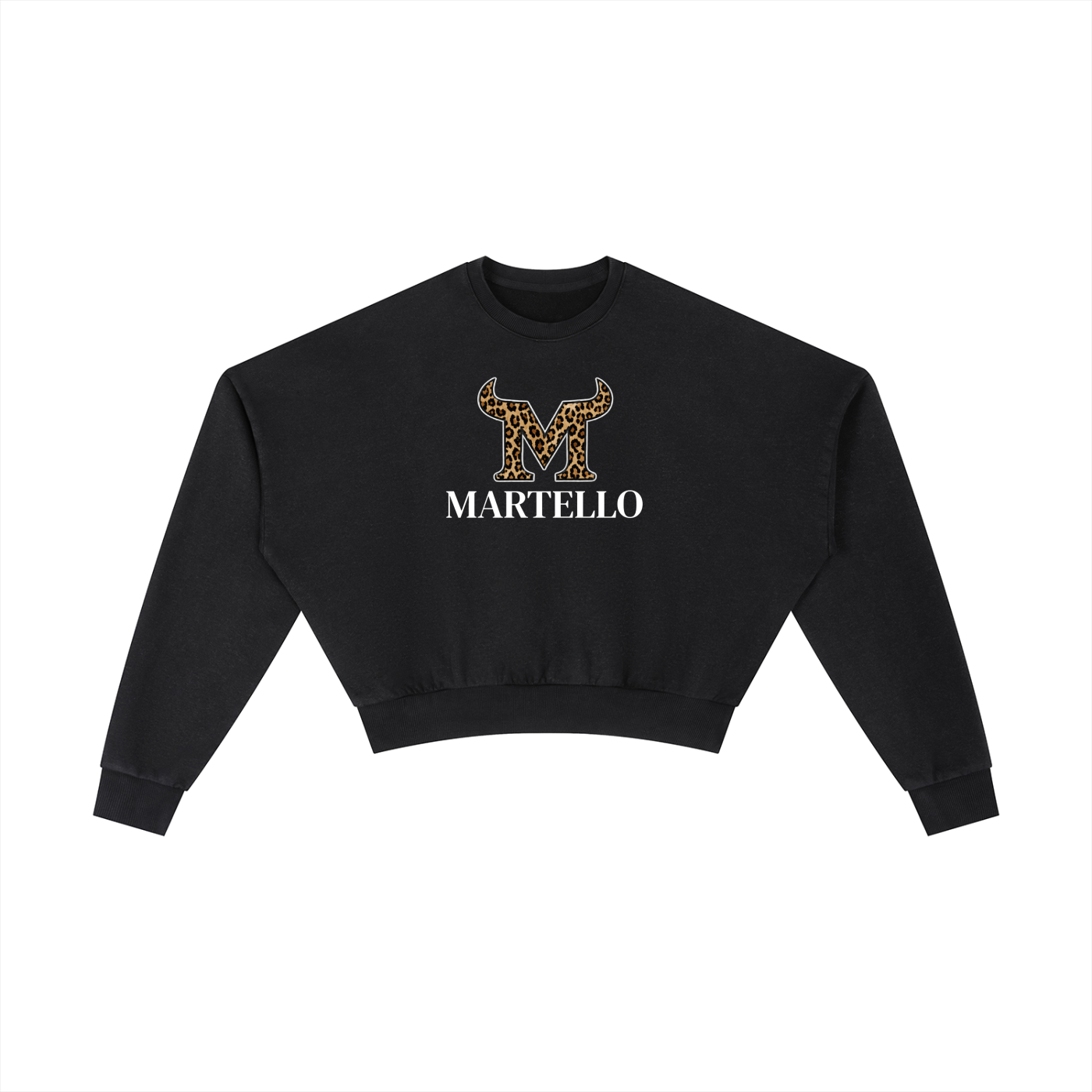 Martello Cheetah Cropped Sweatshirt
