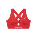 Martello Women's Twist Front V-Neck Sports Bra