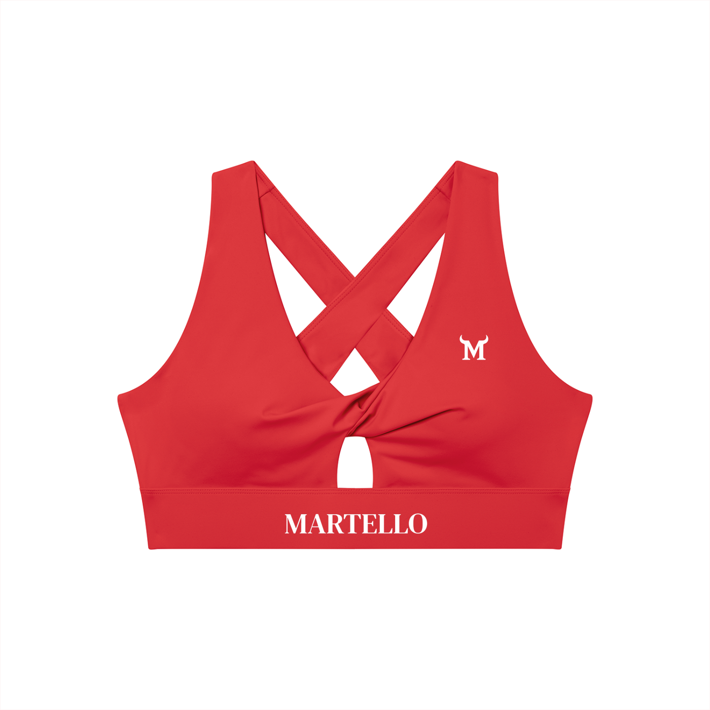 Martello Women's Twist Front V-Neck Sports Bra