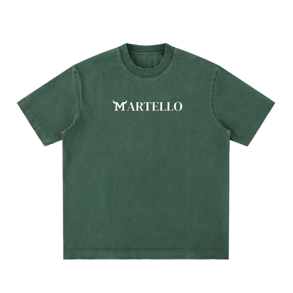 Martello Heavyweight Vintage Washed Frayed T-Shirt